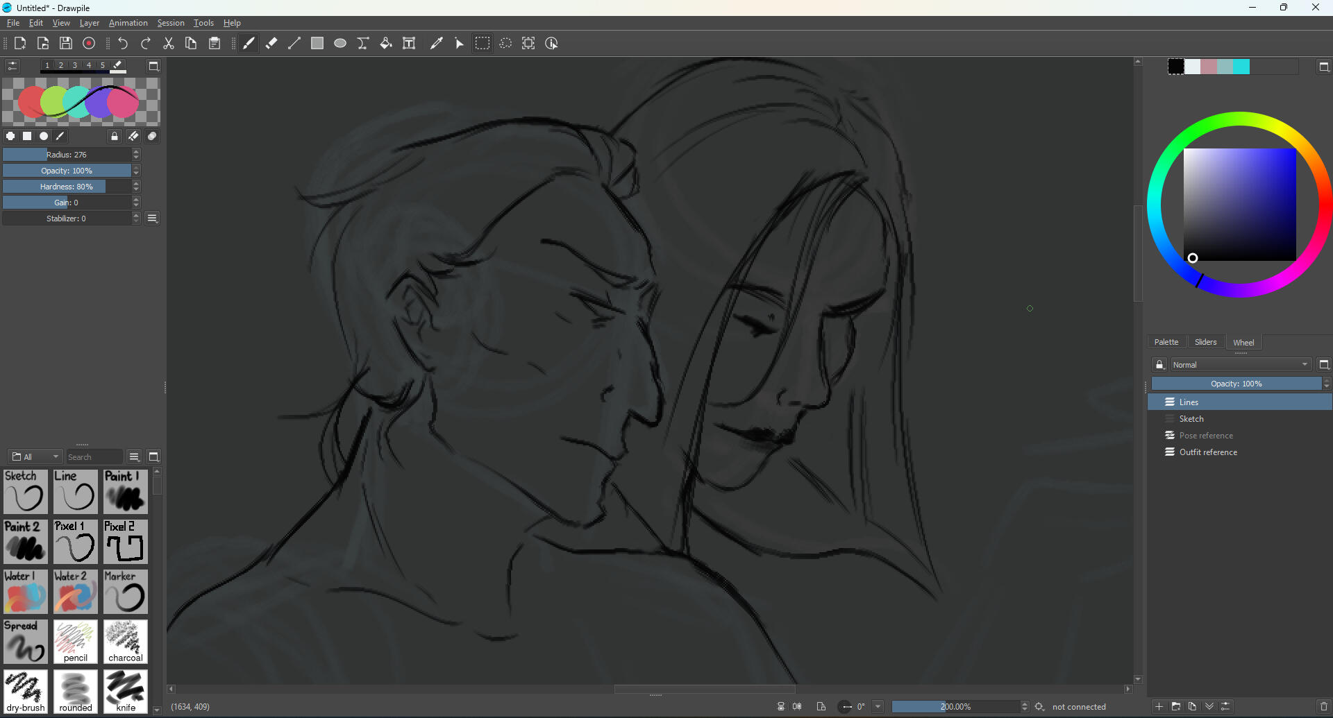 Athal and Librarian Process-02, Oct 2024, digital artwork.