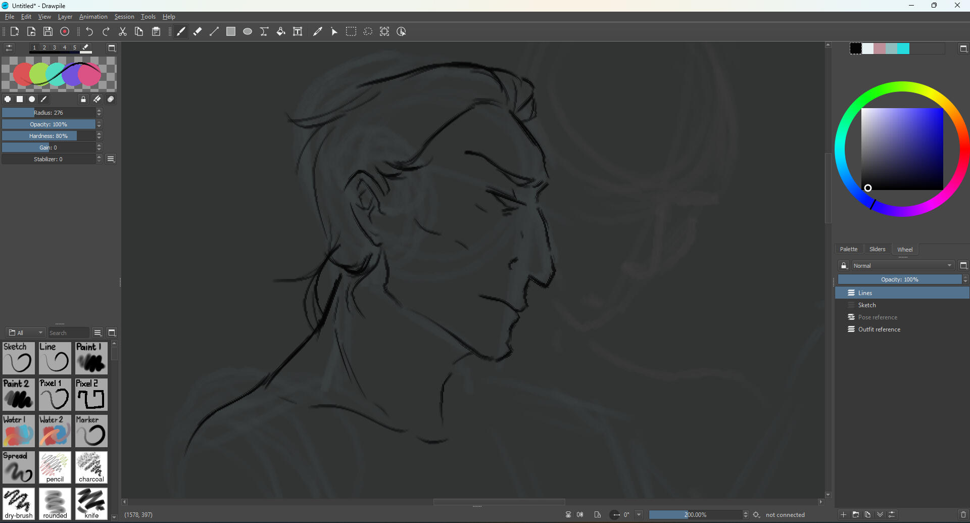 Athal and Librarian Process-01, Oct 2024, digital artwork.