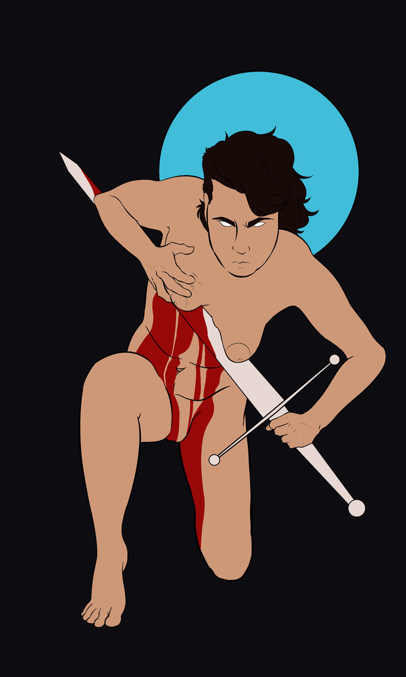 Panel 3 process, March 2025, digital artwork
